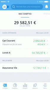 Application gestion de budget: Bankin