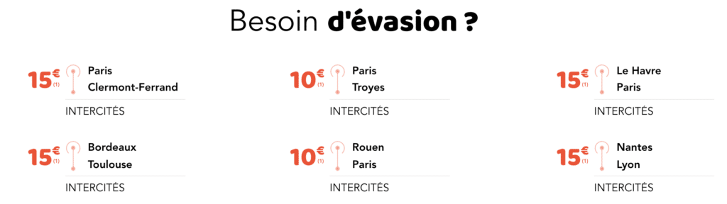 économiser avec les billets intercité