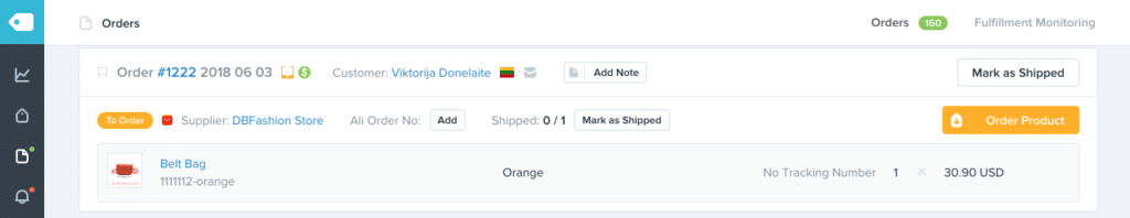 Passer une commande avec oberlo et aliexpress