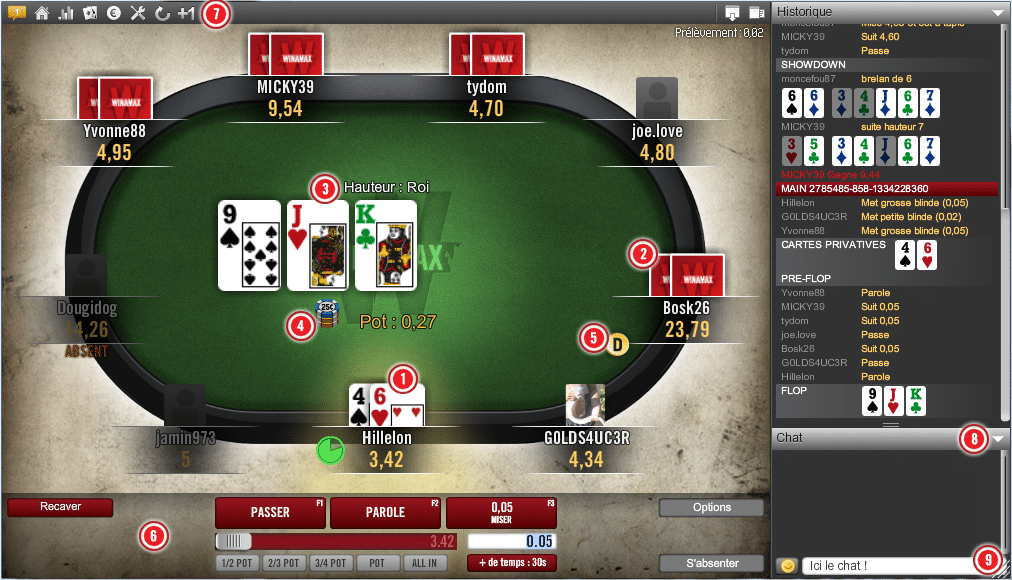 jouer au poker sur Winamax