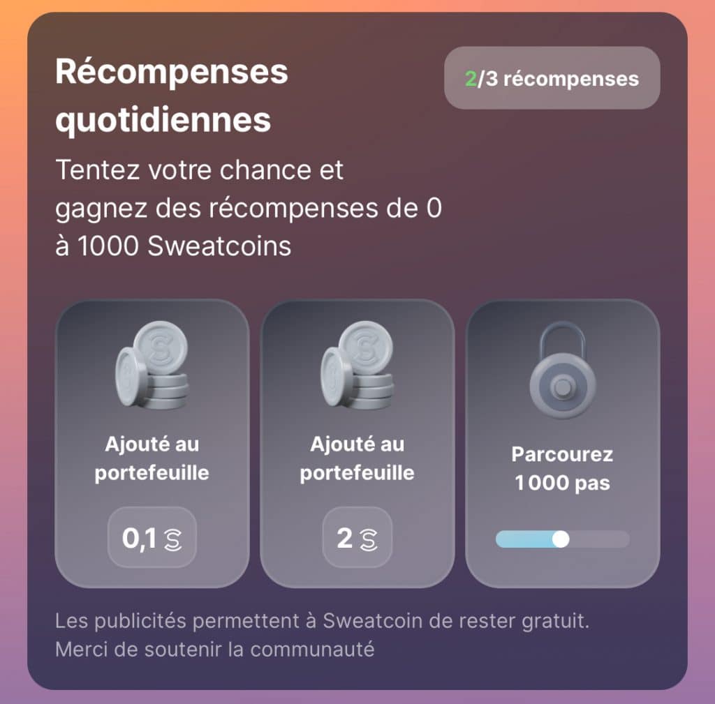 Récompenses quotidiennes