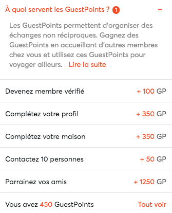 points home exchange