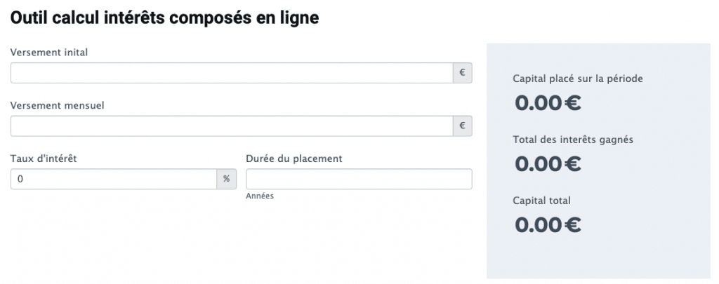 simulateur intérêts composés