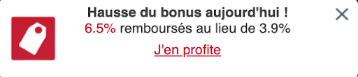 bonus cashback