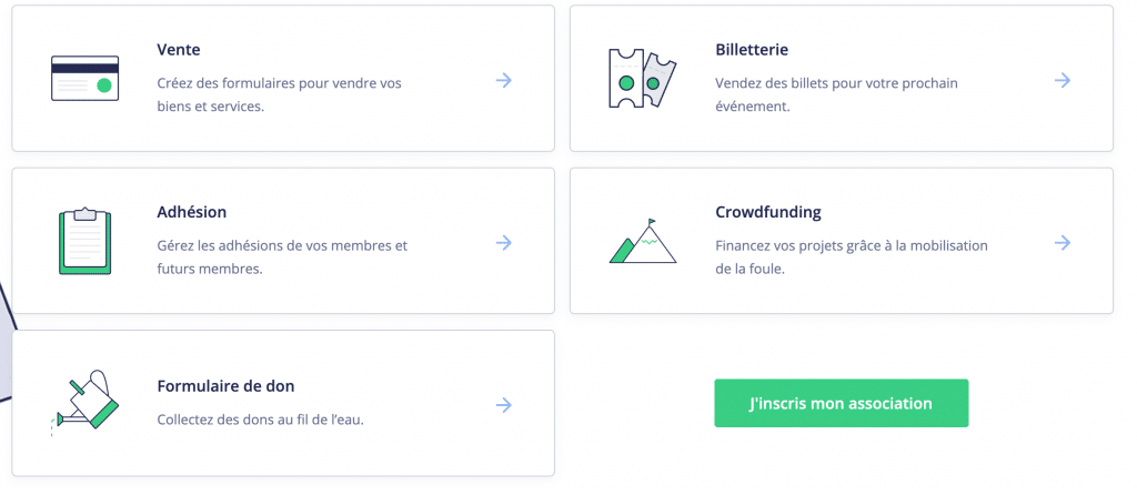 Quels produits propose HelloAsso ?