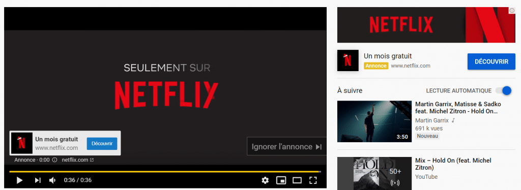 publicité sur youtube