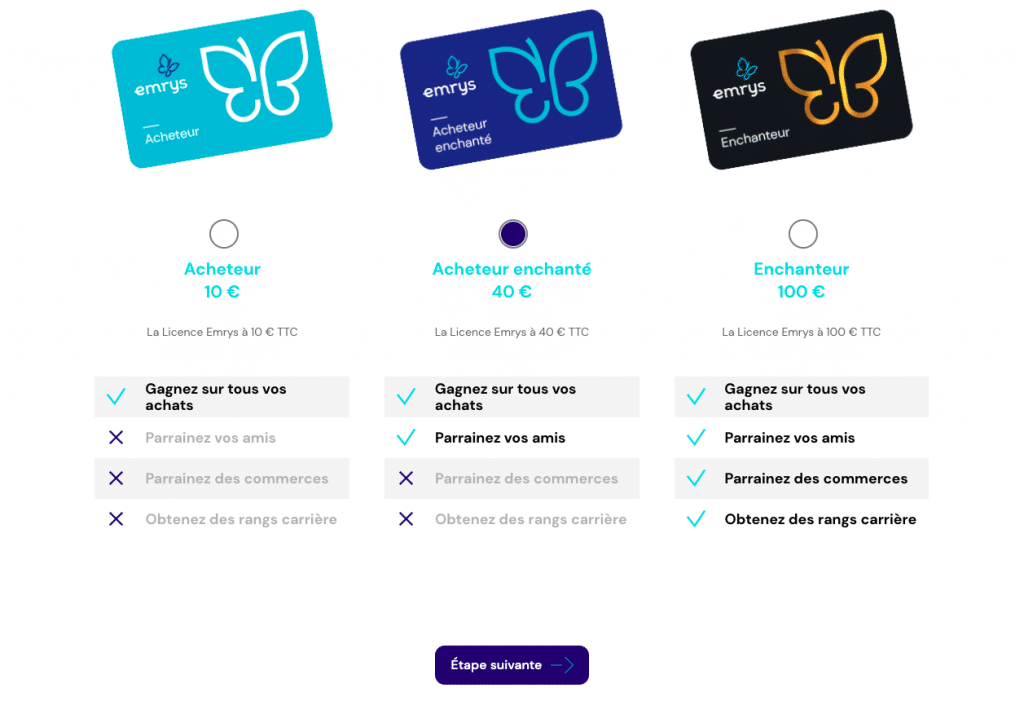 Choisissez votre carte Emrys :