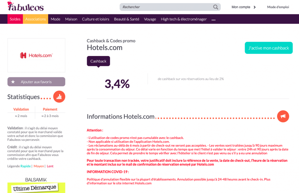 Comment gagner du cashback sur Fabuleos ?