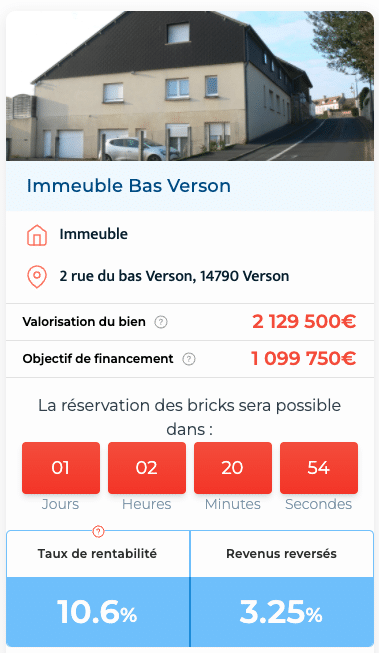 Exemple d’investissement proposé