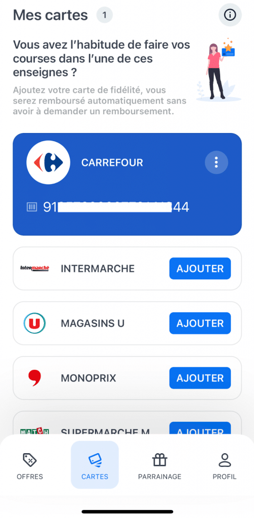 Remboursement avec la carte de fidélité