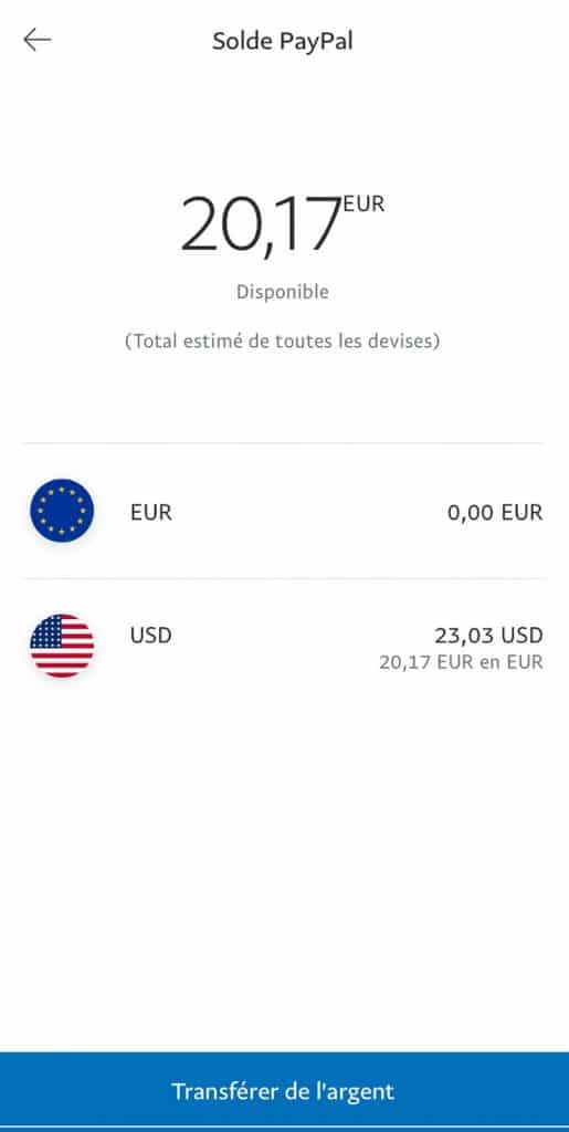 Transférer son argent PayPal vers son compte bancaire
