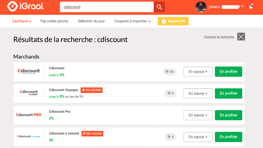 Profiter du cashback en ligne 