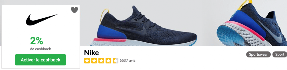 Cashback en pourcentage